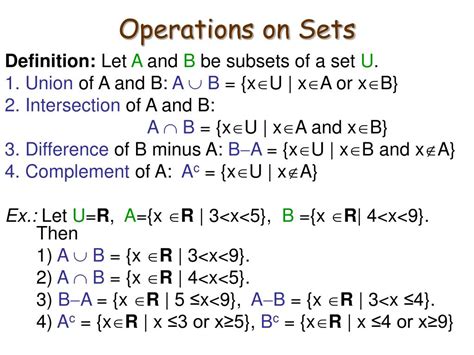 5.1: Sets and Operations on Sets .